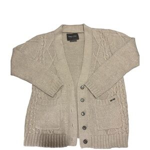 Obey Beige Knit Cardigan